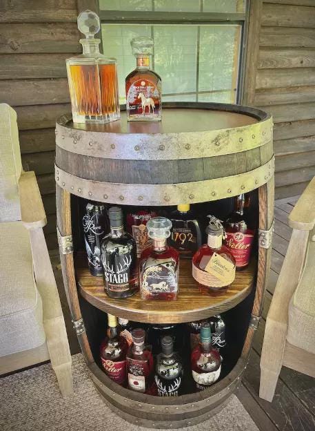 Whisky Barrel Scotch Reclaimed Cask - Drinks Cabinet - Oak Barrel - Mini Bar- Living Room