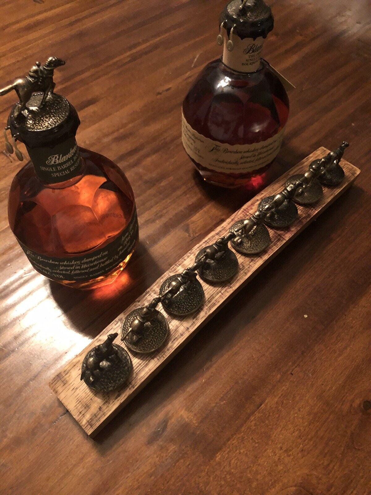 Shortened Blanton's Bourbon Cork Display Center Oak Barrel Half Stave, Blantons, Whiskey